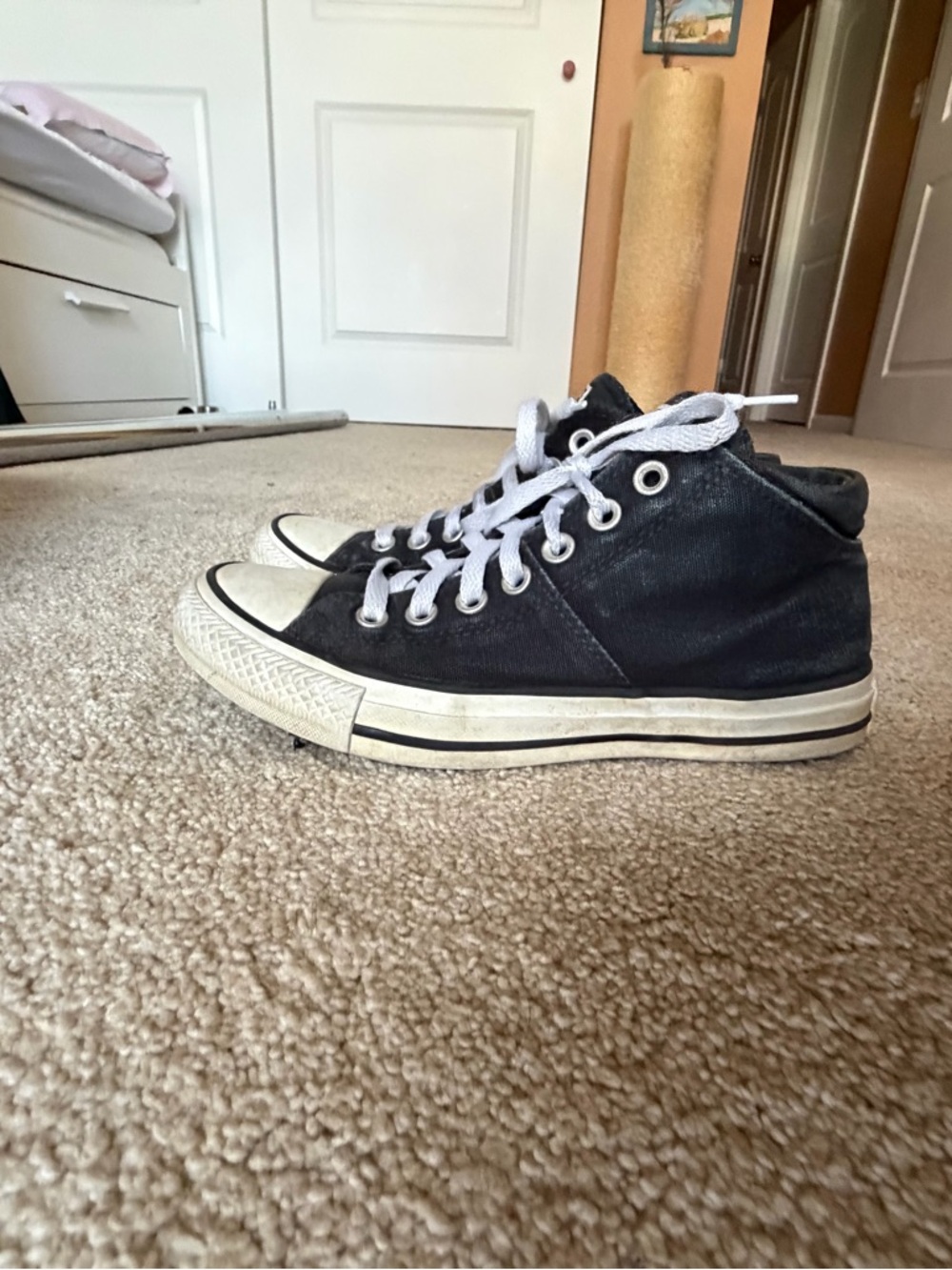 Converse Black High-Top Canvas Sneakers with White Accents